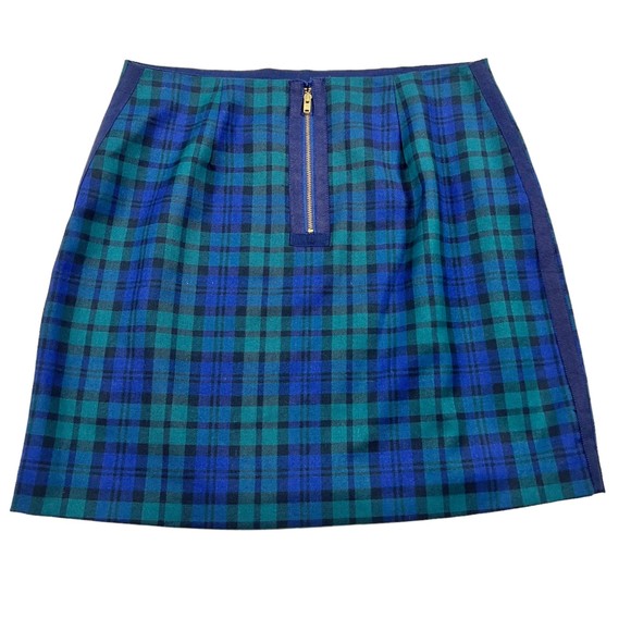 Vineyard Vines Blackwatch Postage Stamp Skirt Tartan Plaid Blue Green Size 2 - Picture 4 of 7